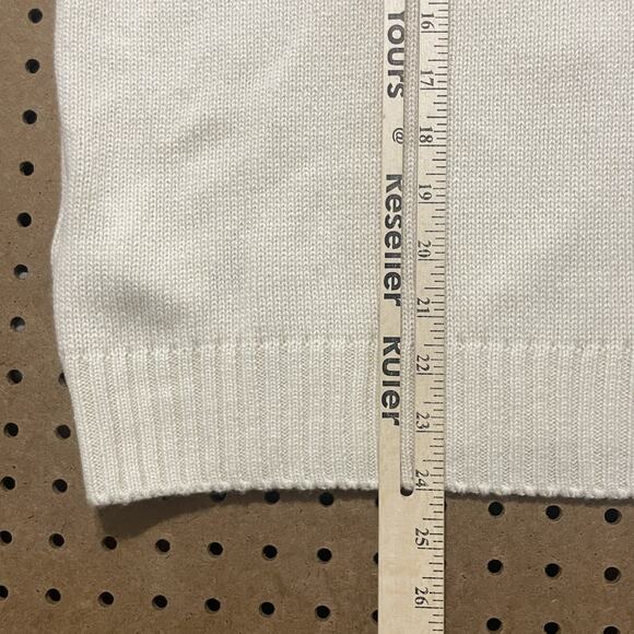 NWOT Ralph Lauren Purple Label Sweater Womens Large Ivory Rancher Bear Cashmere - Picture 11 of 12